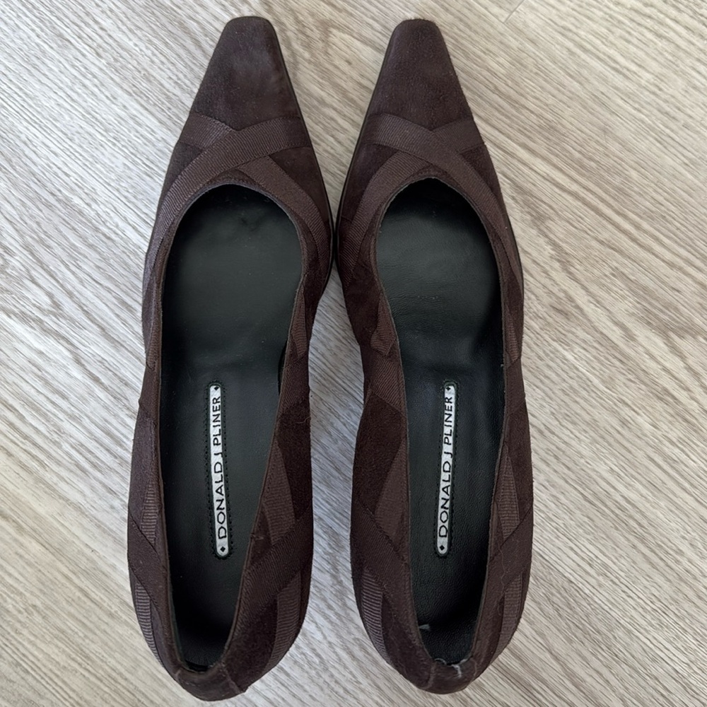 Donald J. Pliner Women's Lyra S4 Brown Suede Pumps Size 8